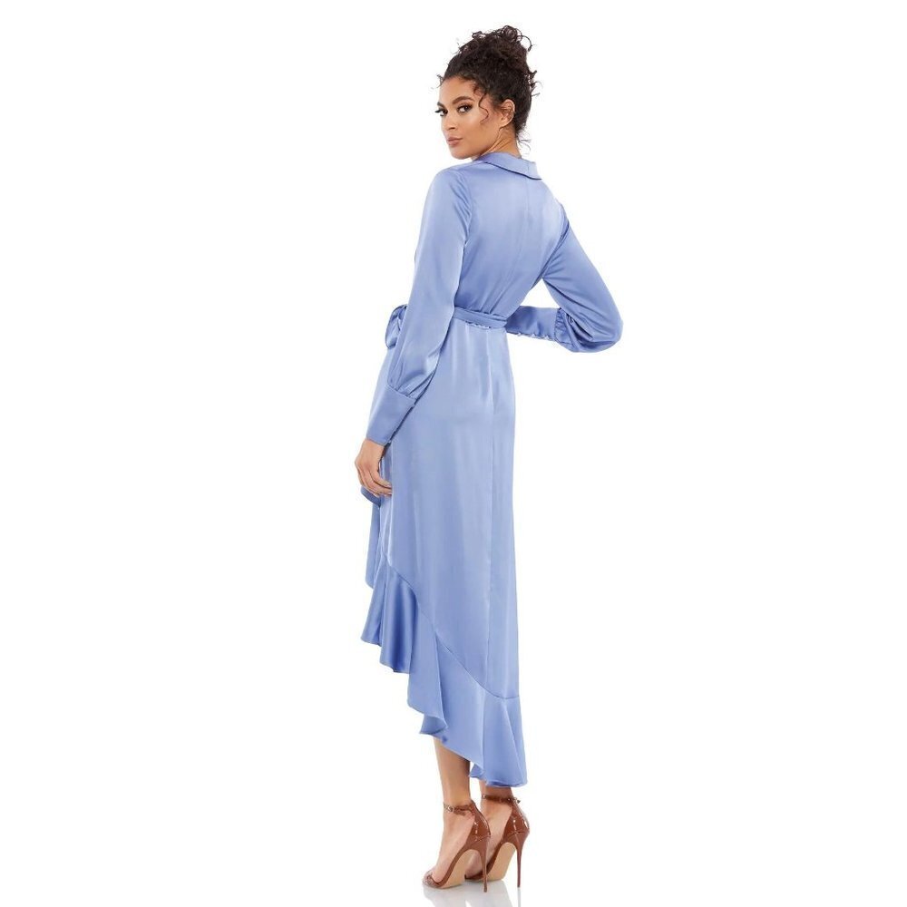 Mac Duggal Blue Midi Dress - Picture 2 of 11